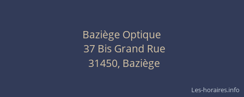 Baziège Optique