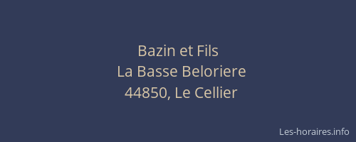 Bazin et Fils