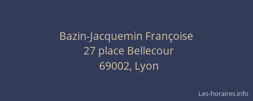 Bazin-Jacquemin Françoise