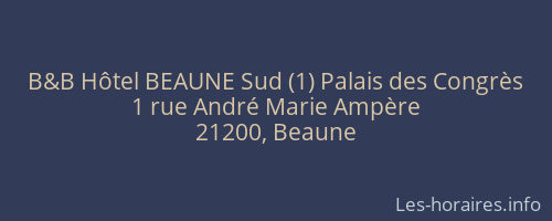 B&B Hôtel BEAUNE Sud (1) Palais des Congrès