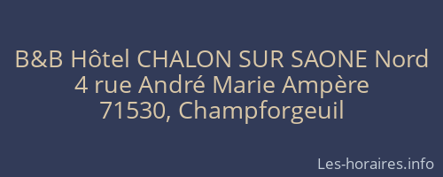 B&B Hôtel CHALON SUR SAONE Nord