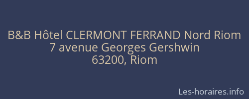 B&B Hôtel CLERMONT FERRAND Nord Riom