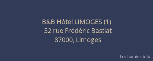 B&B Hôtel LIMOGES (1)