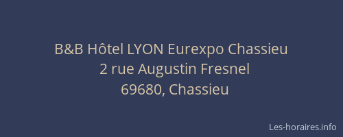 B&B Hôtel LYON Eurexpo Chassieu