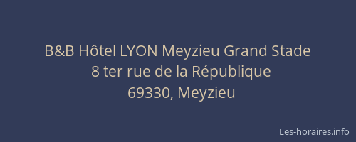 B&B Hôtel LYON Meyzieu Grand Stade