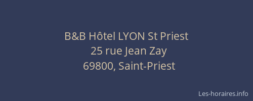 B&B Hôtel LYON St Priest