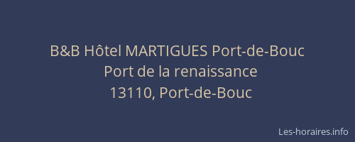 B&B Hôtel MARTIGUES Port-de-Bouc