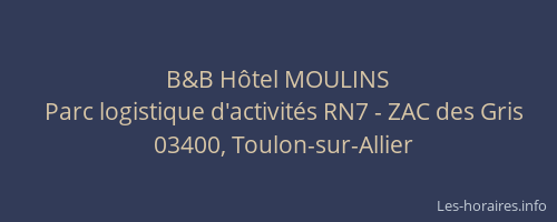 B&B Hôtel MOULINS