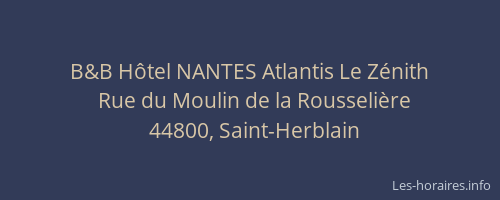B&B Hôtel NANTES Atlantis Le Zénith