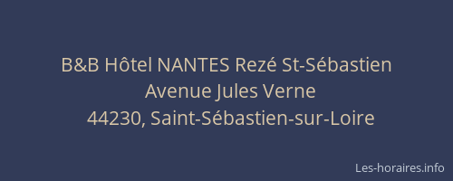 B&B Hôtel NANTES Rezé St-Sébastien