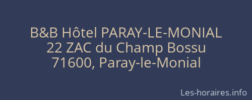 B&B Hôtel PARAY-LE-MONIAL