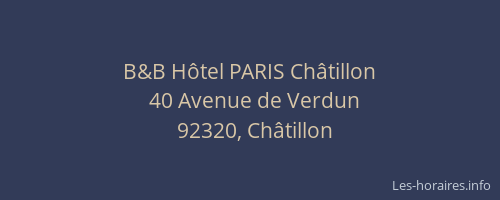 B&B Hôtel PARIS Châtillon