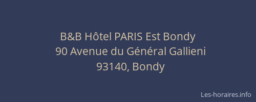 B&B Hôtel PARIS Est Bondy