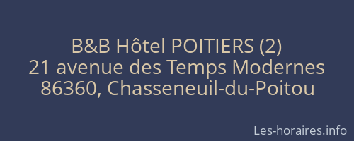 B&B Hôtel POITIERS (2)