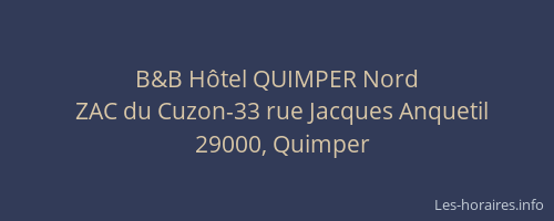 B&B Hôtel QUIMPER Nord