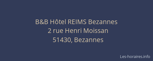 B&B Hôtel REIMS Bezannes