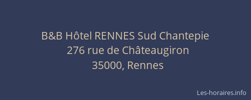 B&B Hôtel RENNES Sud Chantepie