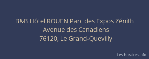 B&B Hôtel ROUEN Parc des Expos Zénith
