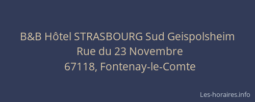 B&B Hôtel STRASBOURG Sud Geispolsheim