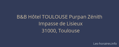 B&B Hôtel TOULOUSE Purpan Zénith