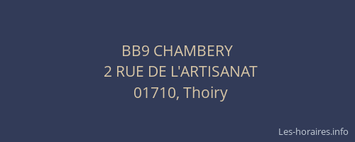 BB9 CHAMBERY