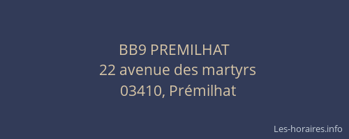 BB9 PREMILHAT