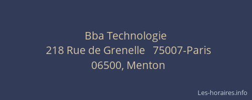 Bba Technologie
