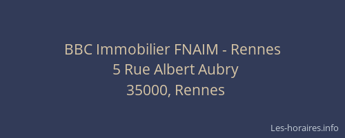 BBC Immobilier FNAIM - Rennes
