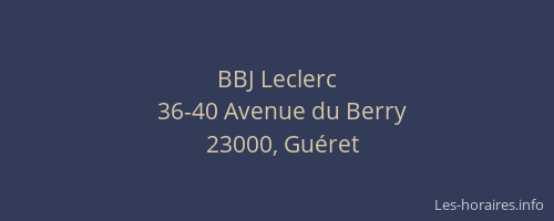 BBJ Leclerc
