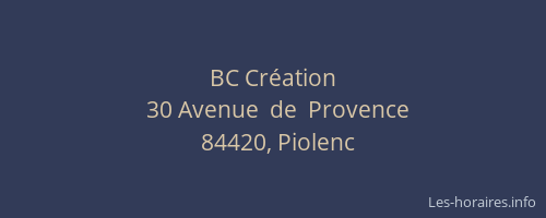 BC Cr&eacute;ation