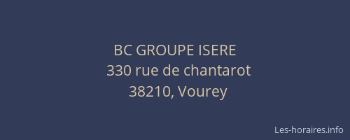 BC GROUPE ISERE