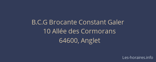 B.C.G Brocante Constant Galer
