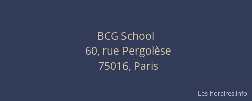 BCG School
