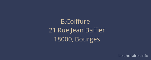 B.Coiffure