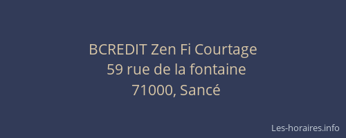 BCREDIT Zen Fi Courtage