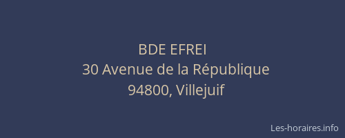 BDE EFREI