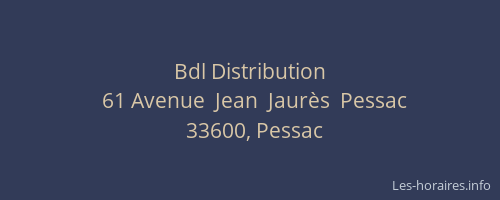 Bdl Distribution