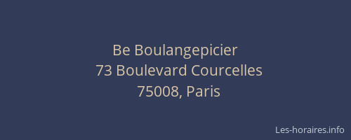 Be Boulangepicier