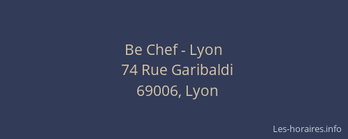 Be Chef - Lyon