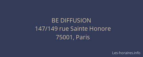 BE DIFFUSION