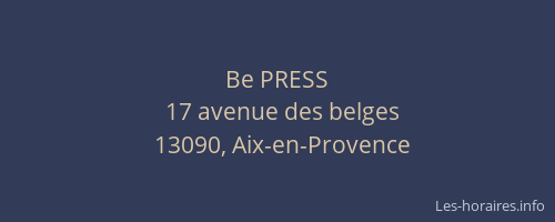 Be PRESS