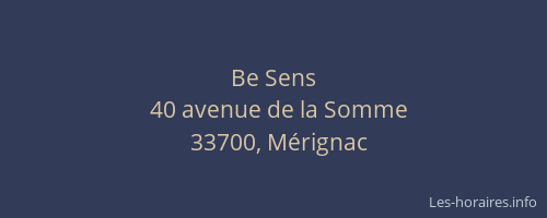 Be Sens
