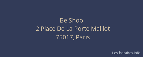 Be Shoo