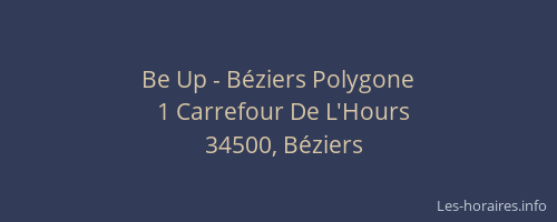 Be Up - Béziers Polygone