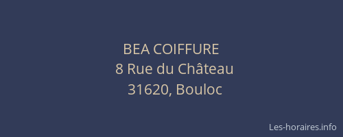 BEA COIFFURE
