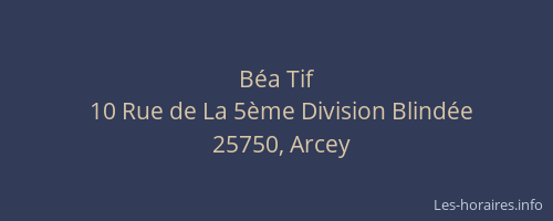 B&eacute;a Tif