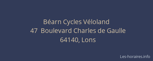 Béarn Cycles Véloland