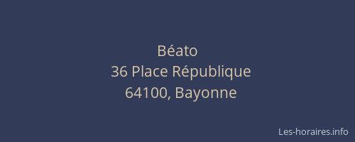 B&eacute;ato