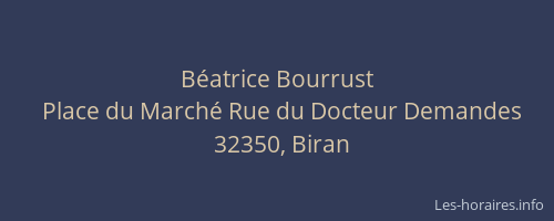 B&eacute;atrice Bourrust