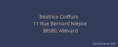 B&eacute;atrice Coiffure